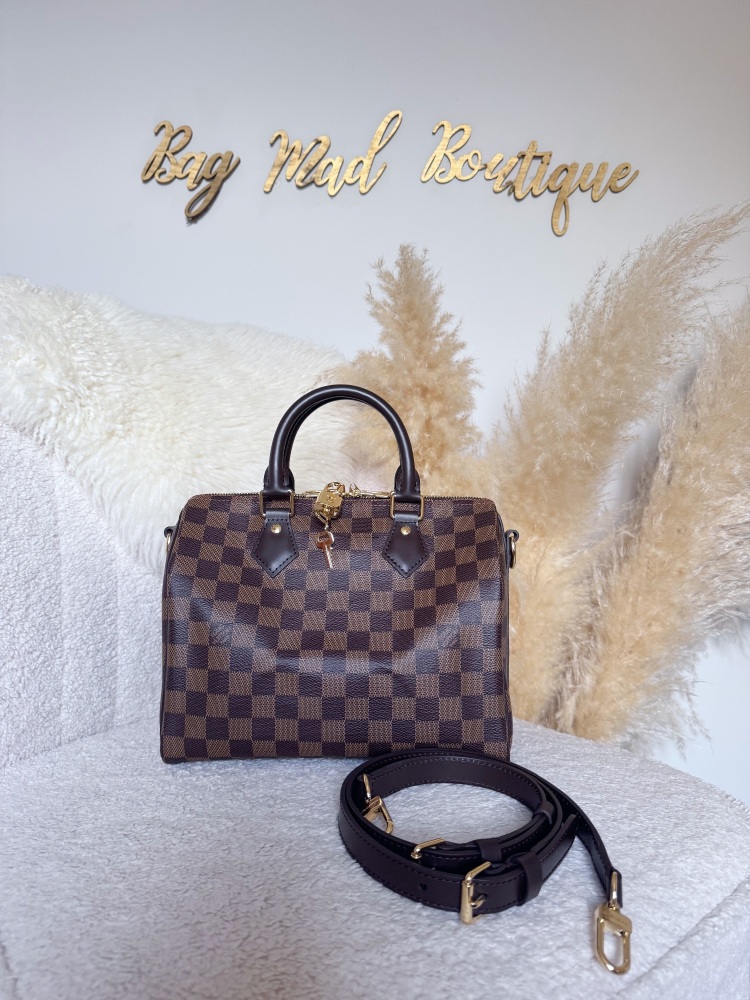 Louis Vuitton Damier Ebene Speedy 25 Bandouliere