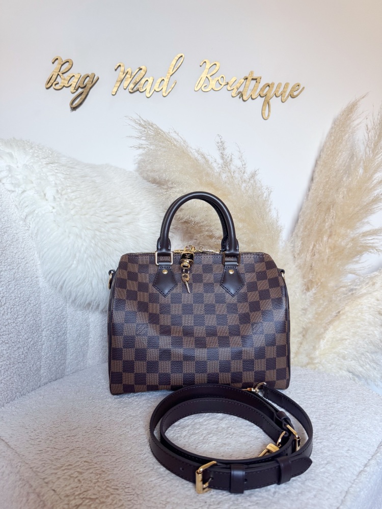 Louis Vuitton Damier Ebene Speedy 25 Bandouliere