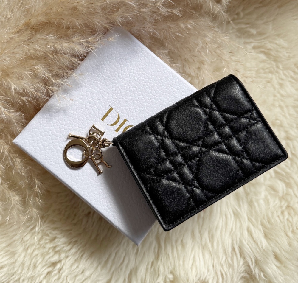 Christian Dior Black Lady Dior Small Wallet