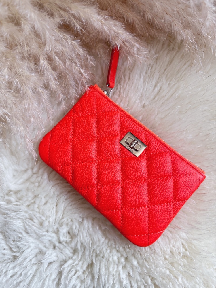 Chanel SHW Distressed Calfskin Orange Reissue Mini O Case