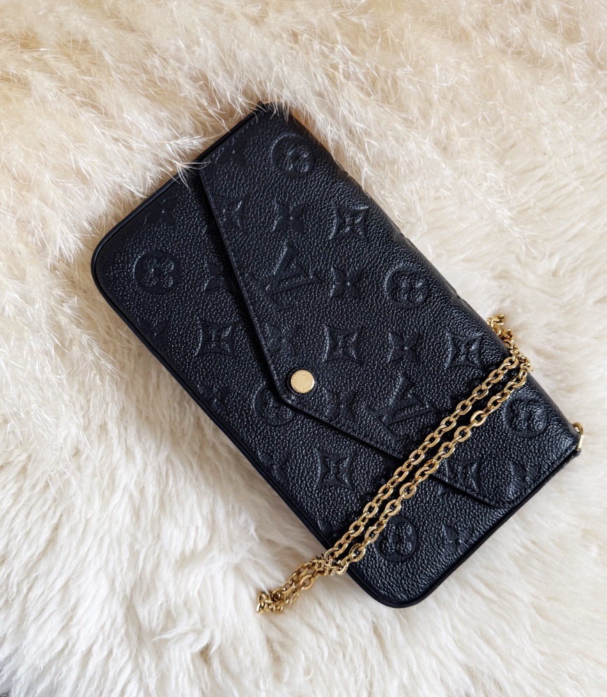Louis Vuitton Noir Empreinte Pochette Felicie / Inserts