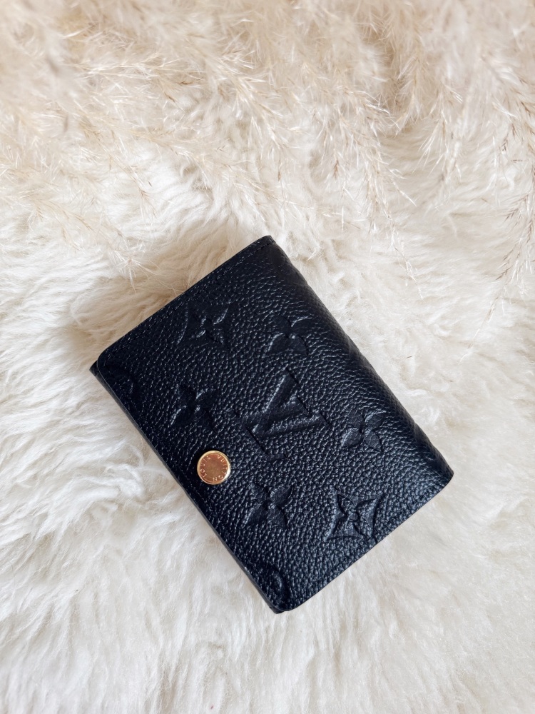 Louis Vuitton Noir Empreinte Business Card Holder/Small Wallet