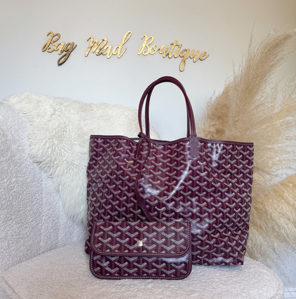 Goyard Saint Louis PM Burgundy Goyardine