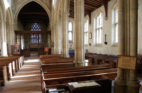 Looking east down the nave