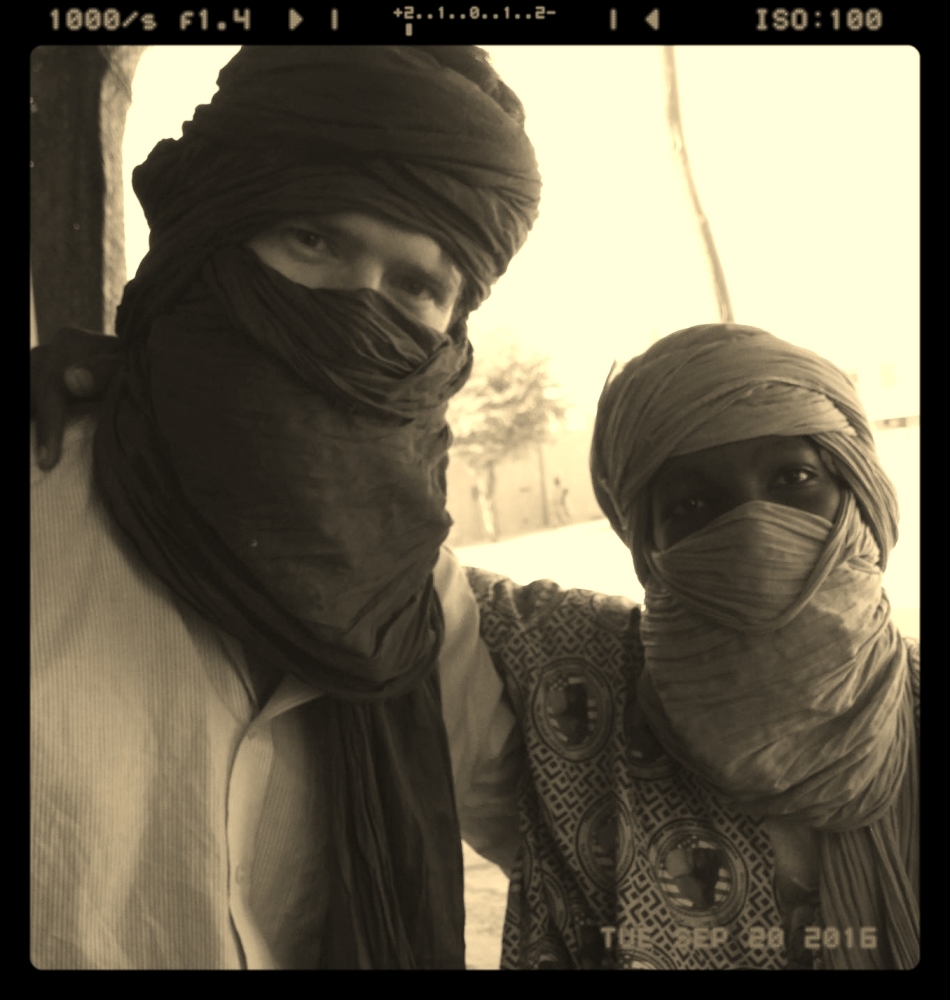 Nick and a Tuareg friend