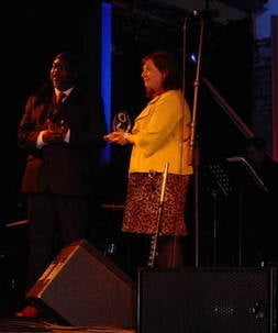 Lifetime achivement award Courtney pine Brecon Jazz 09