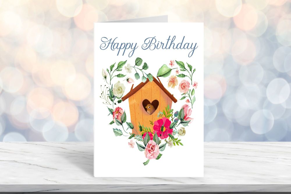Happy Birthday Card, Blank Card - 5 x 7