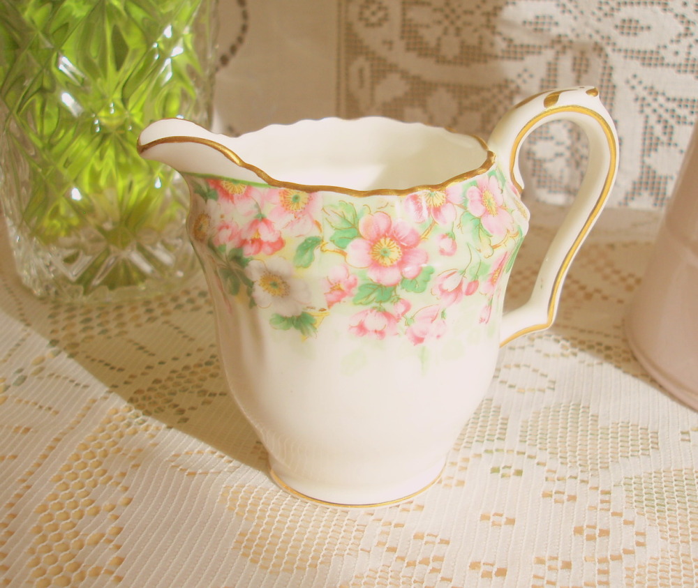 Vintage Crown Staffordshire Maytime Cream Jug