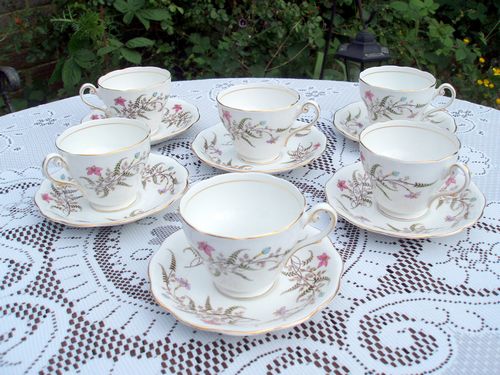 Vintage Royal Standard Set of 6 Tea Cups - Fancy Free