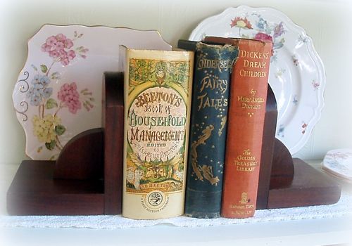 Pair of Solid Wood Vintage 1940's Book Ends