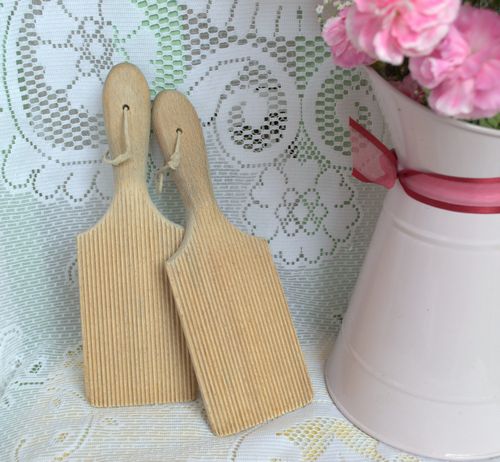 Pair of Vintage Wooden Butter Pats