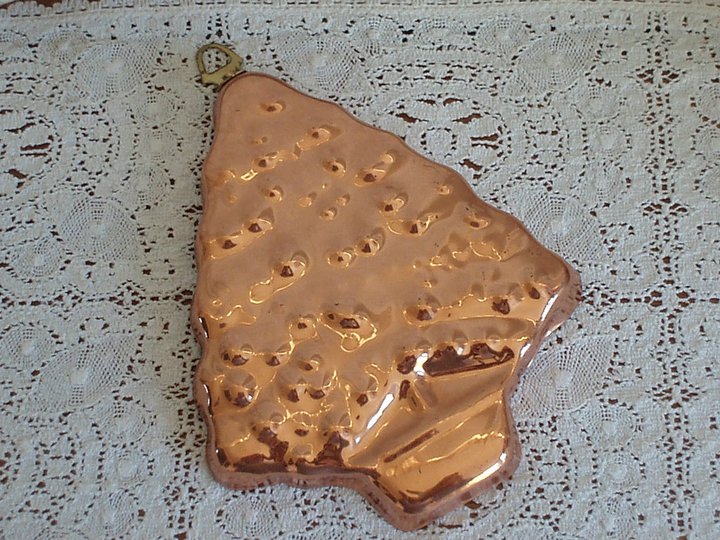 Vintage Copper Christmas Tree Biscuit / Chocolate Mould