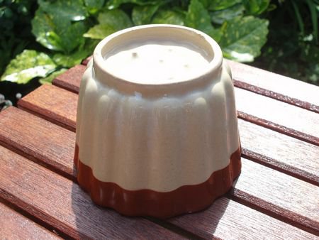 Vintage Stoneware Brown and Cream Glaze Jelly Mould