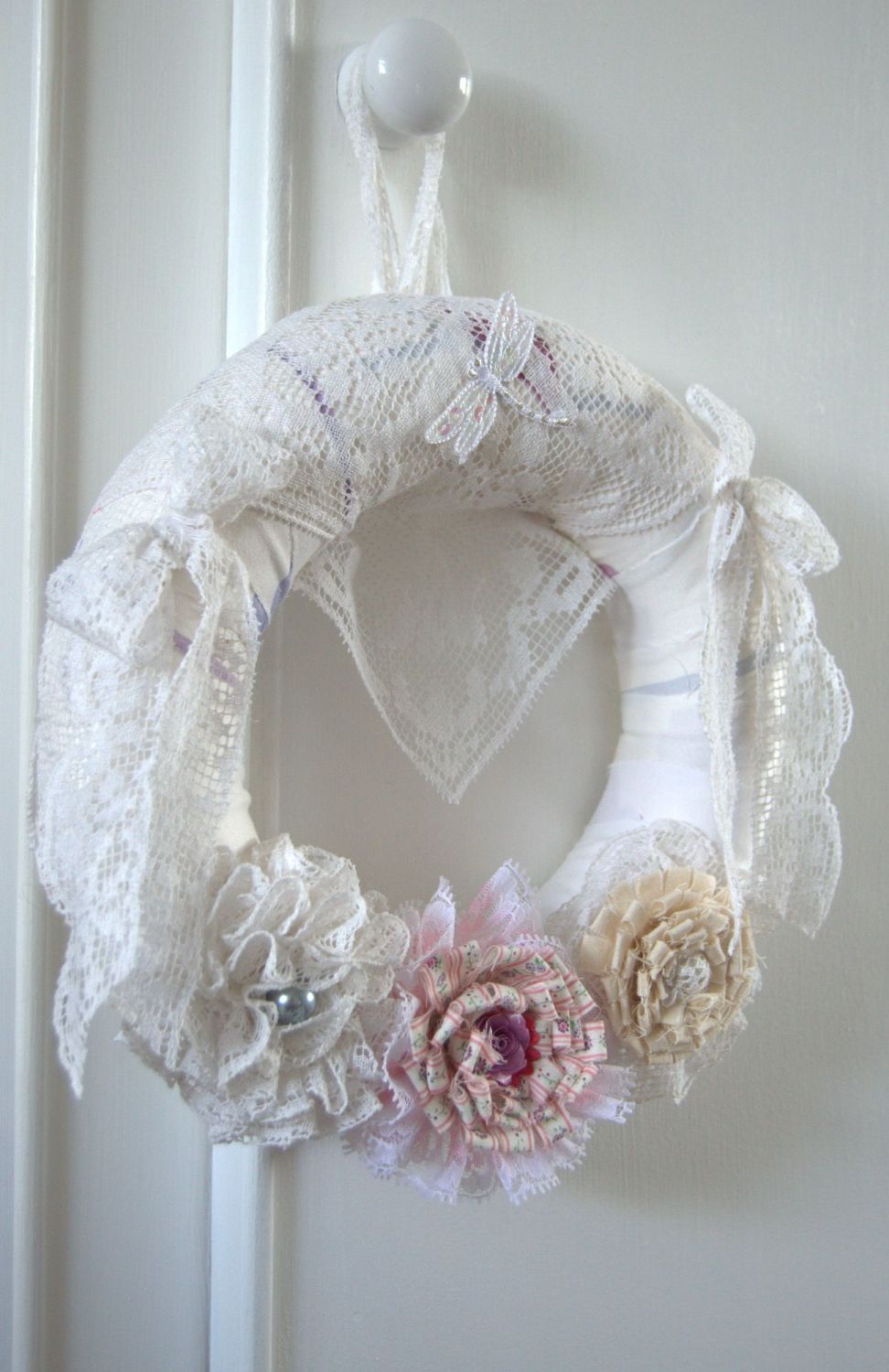 Beautiful Handmade Shabby Chic Wreath - 10