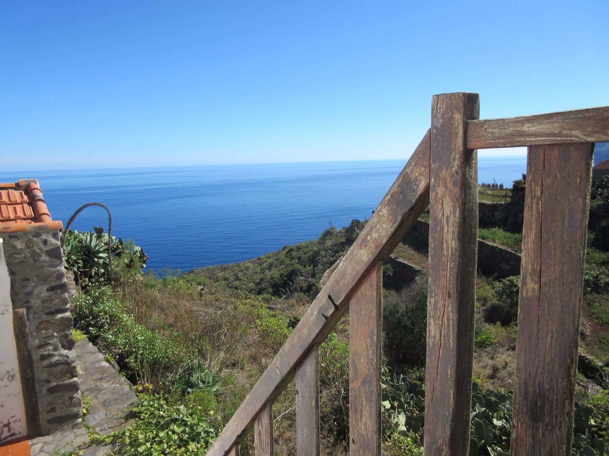 sea view from rental house garafia la palma canarias el tablado