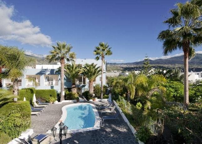 apartments adjovimar with swimming pool, tropical gardens, Los Llanos