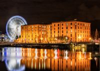 Night Reflections in the Albert Dock, Liverpool   Photographic Print