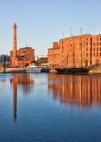 Reflections of the Pump House, Albert Dock, Liverpool   Photographic Print