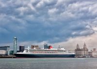 Queen Mary 2 at the Pier Head, Liverpool    Photographic Print
