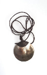 Shell pendant necklace onbrown leather thong