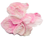 Peony corsage made from pink, hand-made, nuno felt (1867)