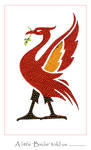 Liver Bird special occasion/event  card with side fold (L004B)