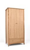 The Alba Oak 2 Door Wardrobe With Drawer