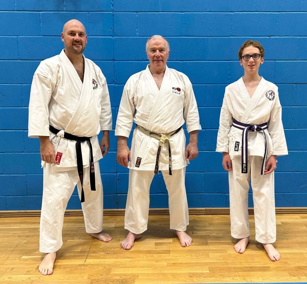 Lee and Joseph with Sensei Sensei Brennan Repton 2024