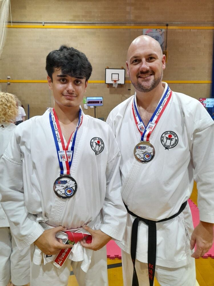 Lee and Rio Silver medals Pairs Kata Clacton sept 2024