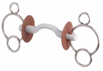 3-Ring Gag Snaffle with Tongue Port (Price £100.00 Exc VAT or £120.00 Inc VAT) Product Code 10239