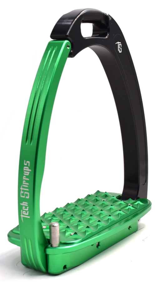 Tech Venice Magnetic Safety Stirrups - Green/Black (£190.83 Exc VAT & £229.