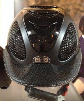 GPA Speed' Air 2X Leather Riding Helmet - Black/Black Leather With Polished Black Vent (£525.00 Exc VAT & £630.00 Inc VAT)