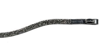 Browband "Highlight" Curved - Black Leather (£55.00 Exc VAT and £66.00 Inc VAT) Product Code 202 07