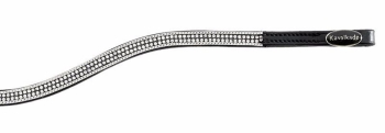 Browband “Metal“, curved Very slim, with elegant chain + white rhinestones (£15.83 Exc VAT and £19.00 Inc VAT) Product Code 202 24