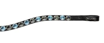 Browband "Diamond" Curved - Black Leather (£47.50 Exc VAT and £57.00 Inc VAT) Product Code 202 26