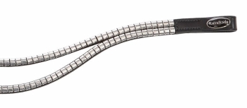 Browband "Clincher Duo" Curved with small silver metal links (£16.67 Exc VAT and £20.00 Inc VAT) Product Code 202 22