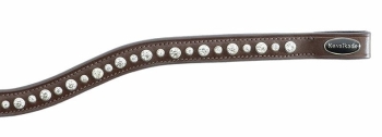 Browband “Black“, curved With small and large inserted white rhinestones (£19.17 Exc VAT and £23.00 Inc VAT) Product Code 202 20