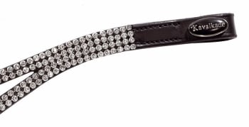 Browband "Duo" split in two arches curved (£20.00 Exc VAT and £24.00 Inc VAT) Product Code 202 02