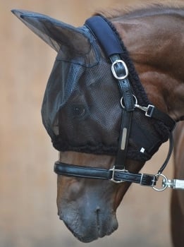 Flymask with neoprene headcollar sleeve at the top (£23.75 Exc VAT & £28.50 Inc VAT) Product Code 361 08