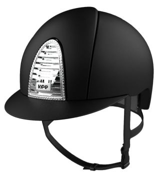 KEP CROMO 2.0 TEXTILE Riding Helmet - Black/Swarovski Frame & Chrome Grill (UK Customer £850.00 / EU & International Customer £708.33)