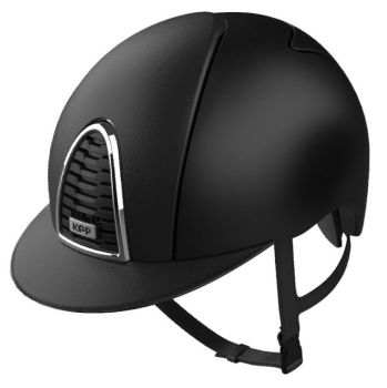 KEP CROMO 2.0 TEXTILE Riding Helmet - Black/Front, Rear & Visor Black Leather (UK Customer £899.00 / EU & International Customer £749.17)