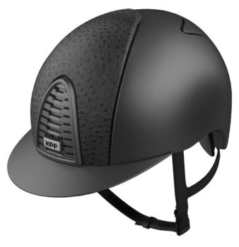 KEP CROMO 2.0 TEXTILE Riding Helmet - Grey/Front Panel Grey Ostrich Leather (UK Customer £795.00 / EU & International Customer £662.50)