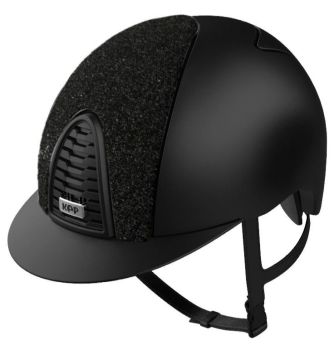 KEP CROMO 2.0 TEXTILE Riding Helmet - Black/Black Glitter Fabric Front Panel (UK Customer £775.00 / EU & International Customer £645.83)