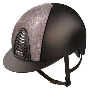 KEP CROMO 2.0 TEXTILE Riding Helmet - Brown/Pink Galassia Fabric Front Panel (UK Customer £780.00 / EU & International Customer £650.00)