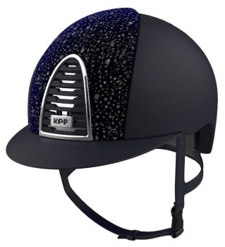 KEP CROMO 2.0 TEXTILE Riding Helmet - Blue/Sparkling Blue Velvet Front Panel (UK Customer £845.00 / EU & International Customer £704.17)
