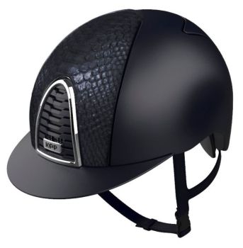 KEP CROMO 2.0 TEXTILE Riding Helmet - Blue/Blue Python Front Panel (UK Customer £835.00 / EU & International Customer £695.83)