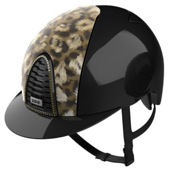 KEP CROMO 2.0 POLISH Riding Helmet - Black/Giaguaro Lame Print Front Panel (UK Customer £1065.00 / EU & International Customer £887.50)