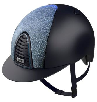 KEP CROMO 2.0 TEXTILE Riding Helmet - Blue/Light Blue Galassia Fabric Front Panel (UK Customer £1010.00 / EU & International Customer £841.67)