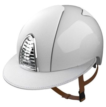 KEP CROMO 2.0 POLISH Riding Helmet - White/Front & Rear & Visor  White Leather (UK Customer £885.00 / EU & International Customer £737.50)