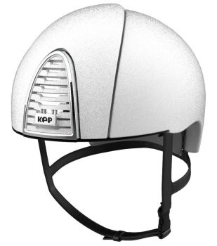 KEP CROMO 2.0 JOCKEY Textured Helmet - White with Chrome Frame (UK Customer Price £575.00 / EU & International Customer Price £479.17)
